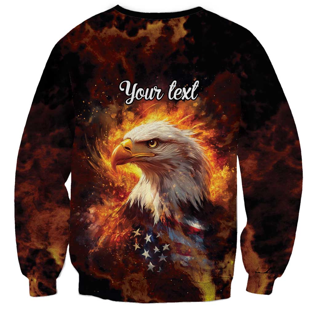 We The People Since 1776 Sweatshirt USA Flag Flame Eagle - Wonder Print Shop