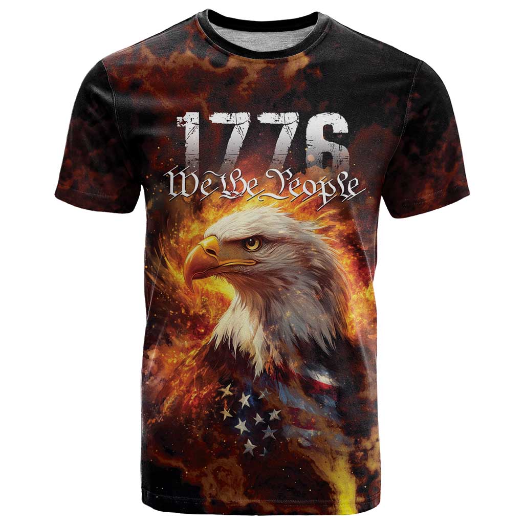 We The People Since 1776 T Shirt USA Flag Flame Eagle - Wonder Print Shop