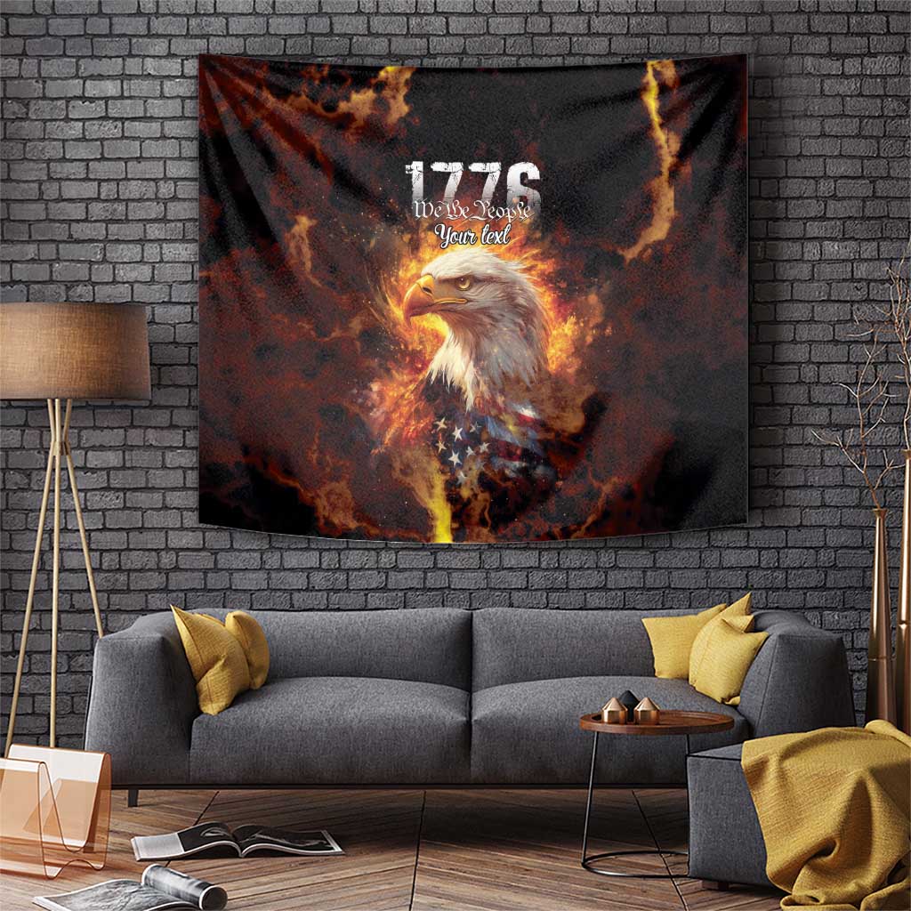 We The People Since 1776 Tapestry USA Flag Flame Eagle - Wonder Print Shop