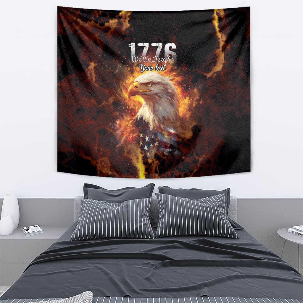 We The People Since 1776 Tapestry USA Flag Flame Eagle - Wonder Print Shop