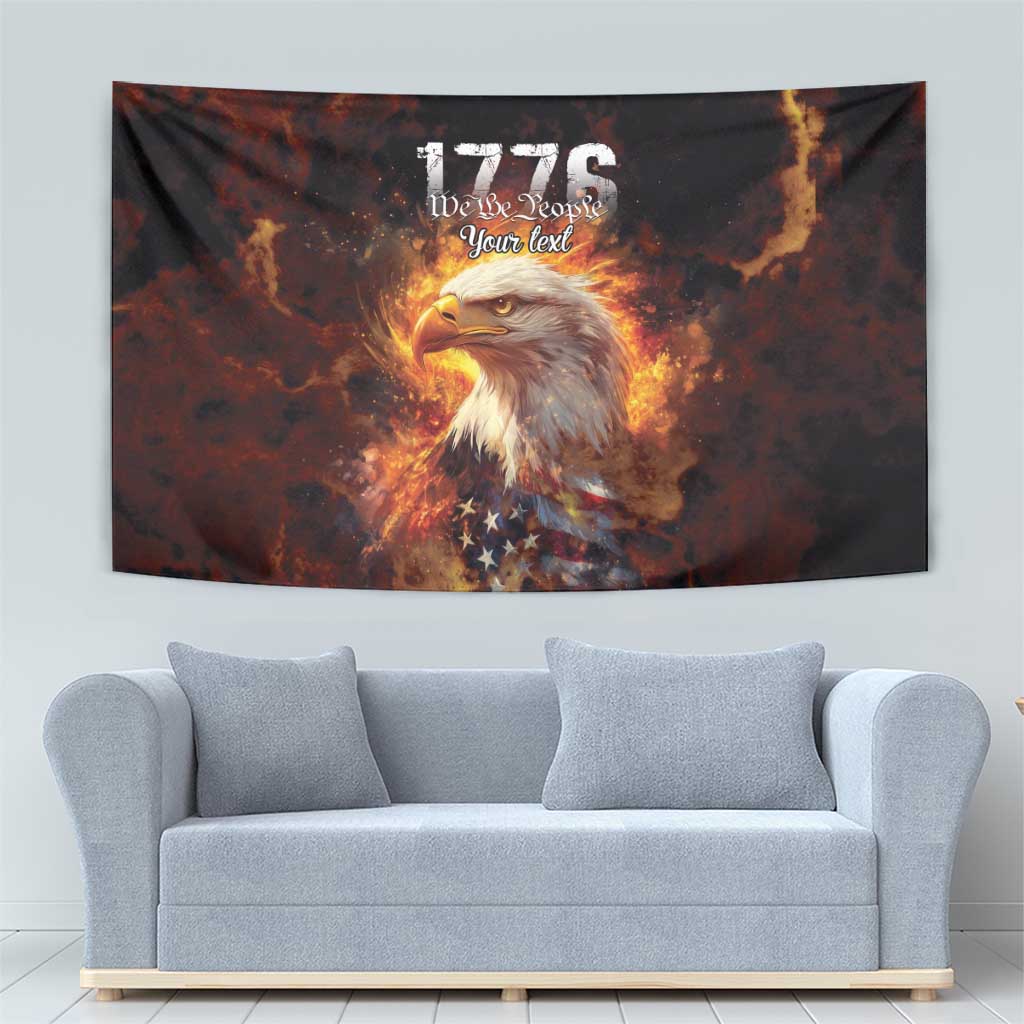 We The People Since 1776 Tapestry USA Flag Flame Eagle - Wonder Print Shop
