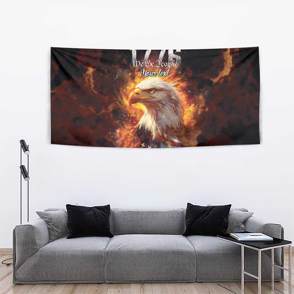 We The People Since 1776 Tapestry USA Flag Flame Eagle - Wonder Print Shop