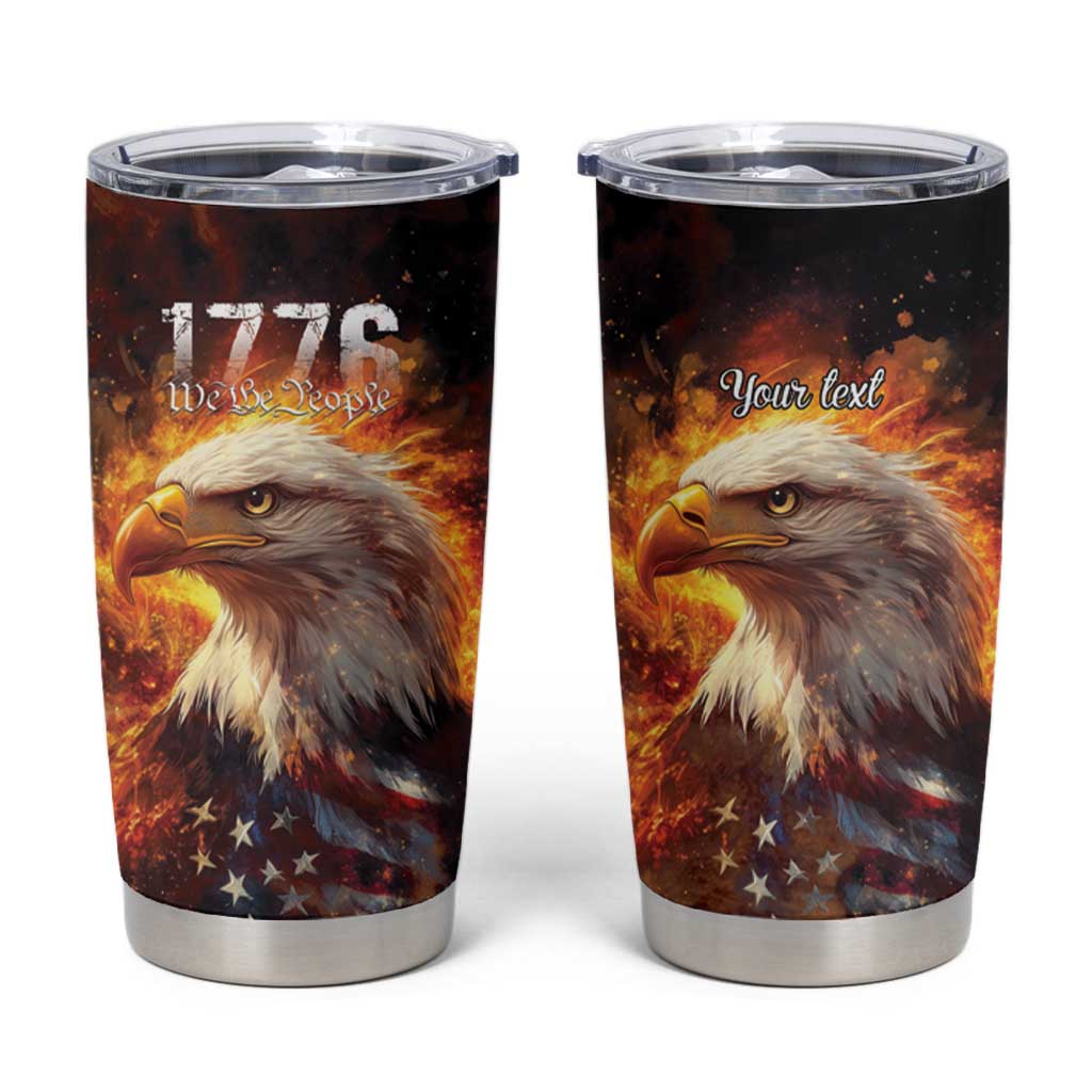 We The People Since 1776 Tumbler Cup USA Flag Flame Eagle - Wonder Print Shop