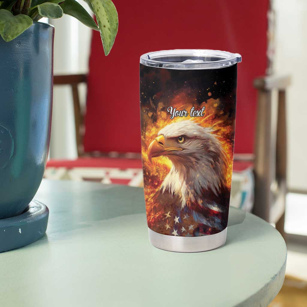 We The People Since 1776 Tumbler Cup USA Flag Flame Eagle - Wonder Print Shop