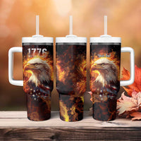 We The People Since 1776 Tumbler With Handle USA Flag Flame Eagle - Wonder Print Shop
