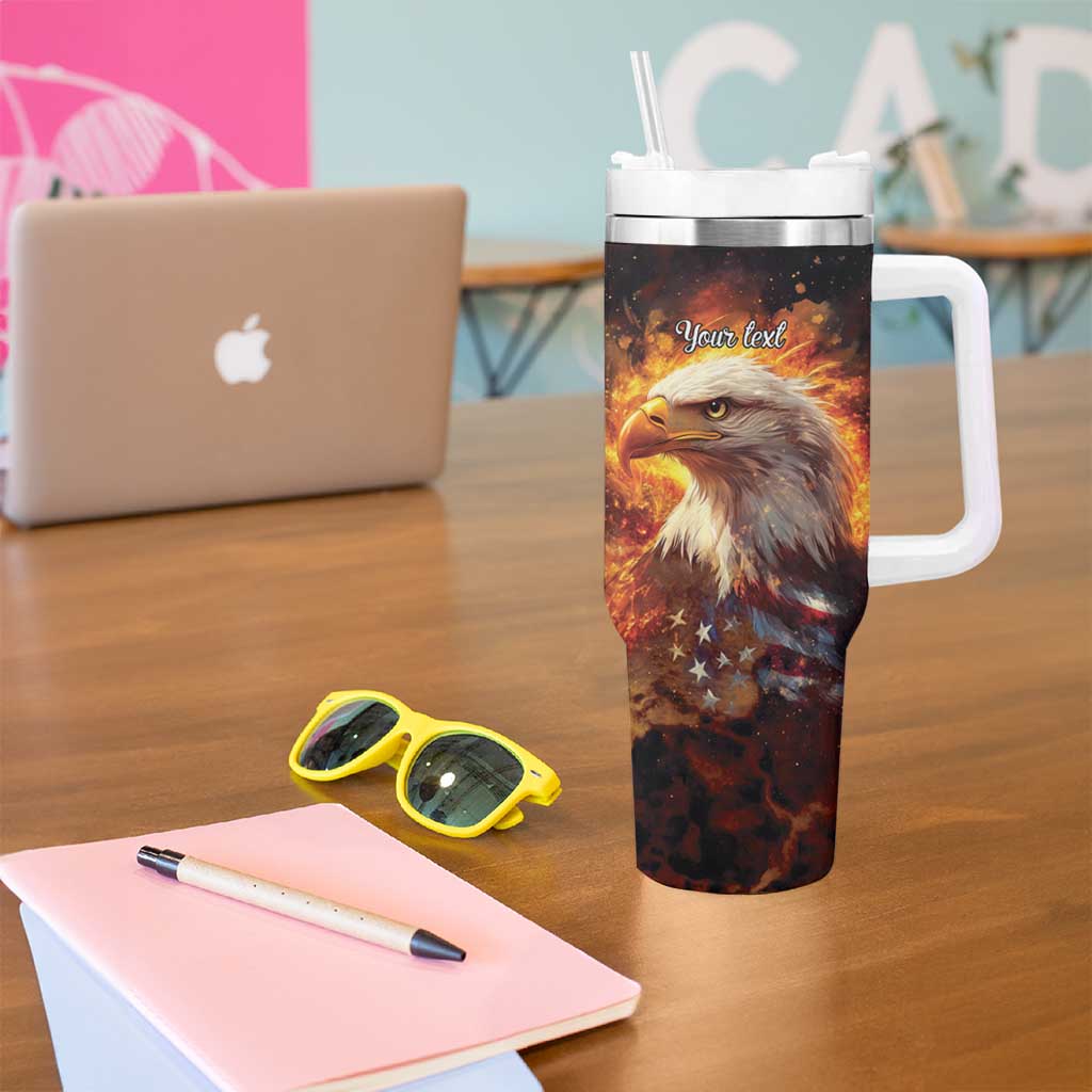 We The People Since 1776 Tumbler With Handle USA Flag Flame Eagle - Wonder Print Shop
