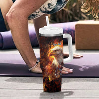 We The People Since 1776 Tumbler With Handle USA Flag Flame Eagle - Wonder Print Shop