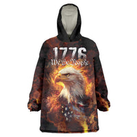We The People Since 1776 Wearable Blanket Hoodie USA Flag Flame Eagle - Wonder Print Shop