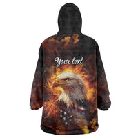 We The People Since 1776 Wearable Blanket Hoodie USA Flag Flame Eagle - Wonder Print Shop
