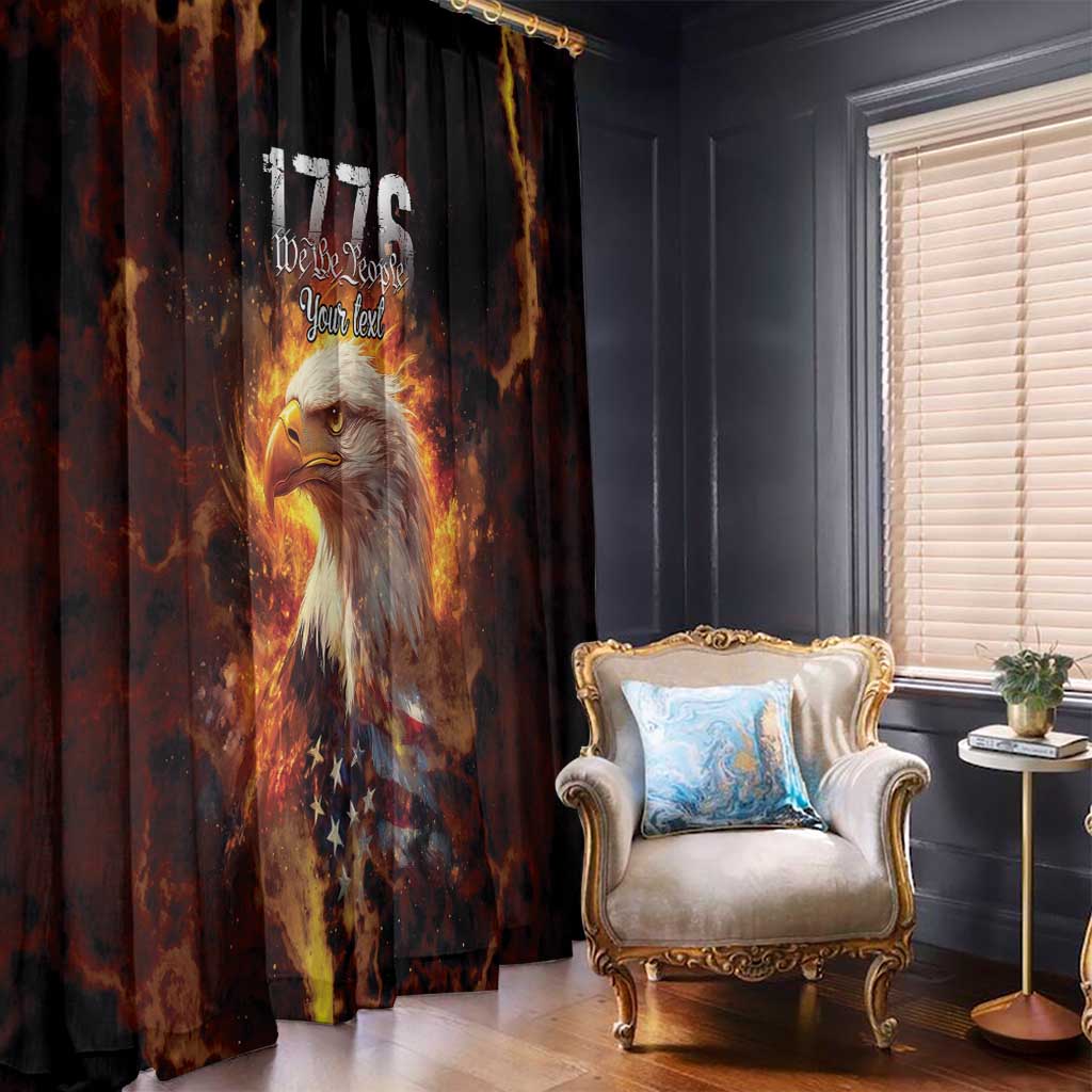 We The People Since 1776 Window Curtain USA Flag Flame Eagle - Wonder Print Shop