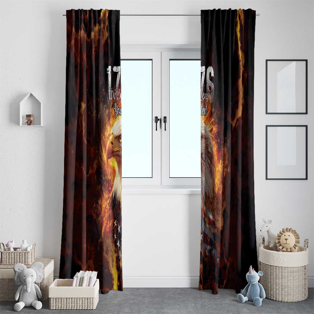 We The People Since 1776 Window Curtain USA Flag Flame Eagle - Wonder Print Shop