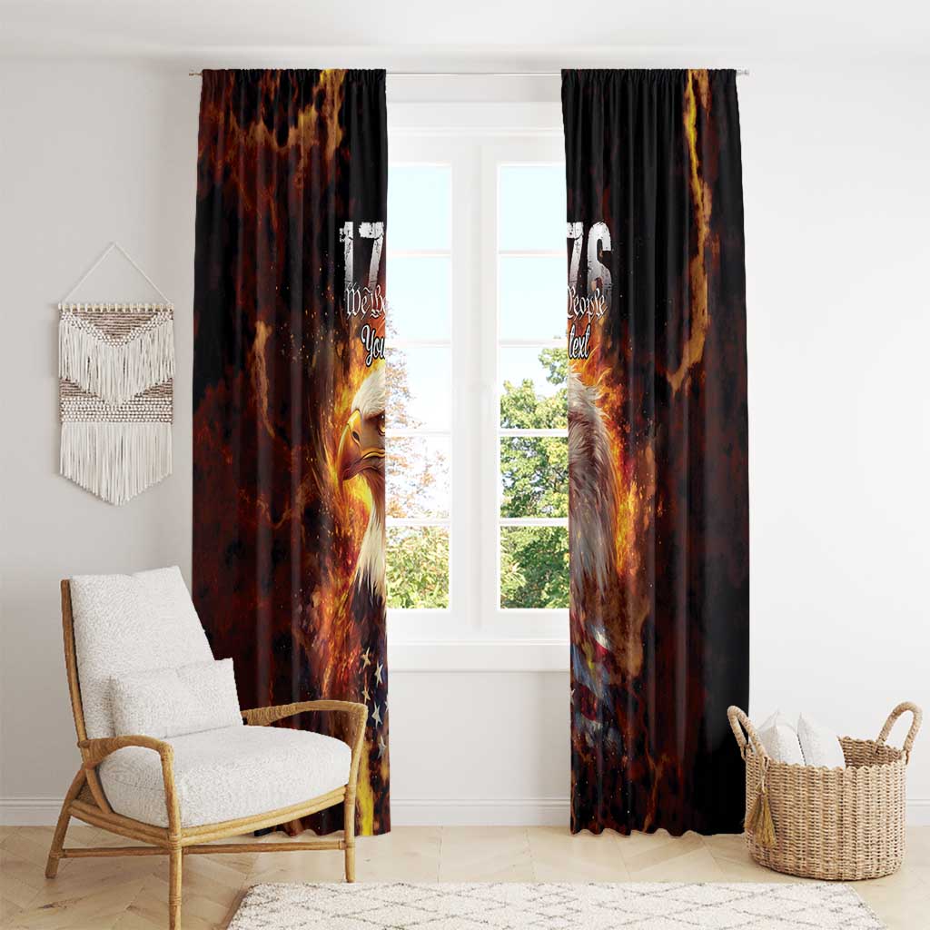 We The People Since 1776 Window Curtain USA Flag Flame Eagle - Wonder Print Shop
