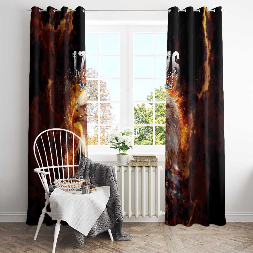 We The People Since 1776 Window Curtain USA Flag Flame Eagle - Wonder Print Shop