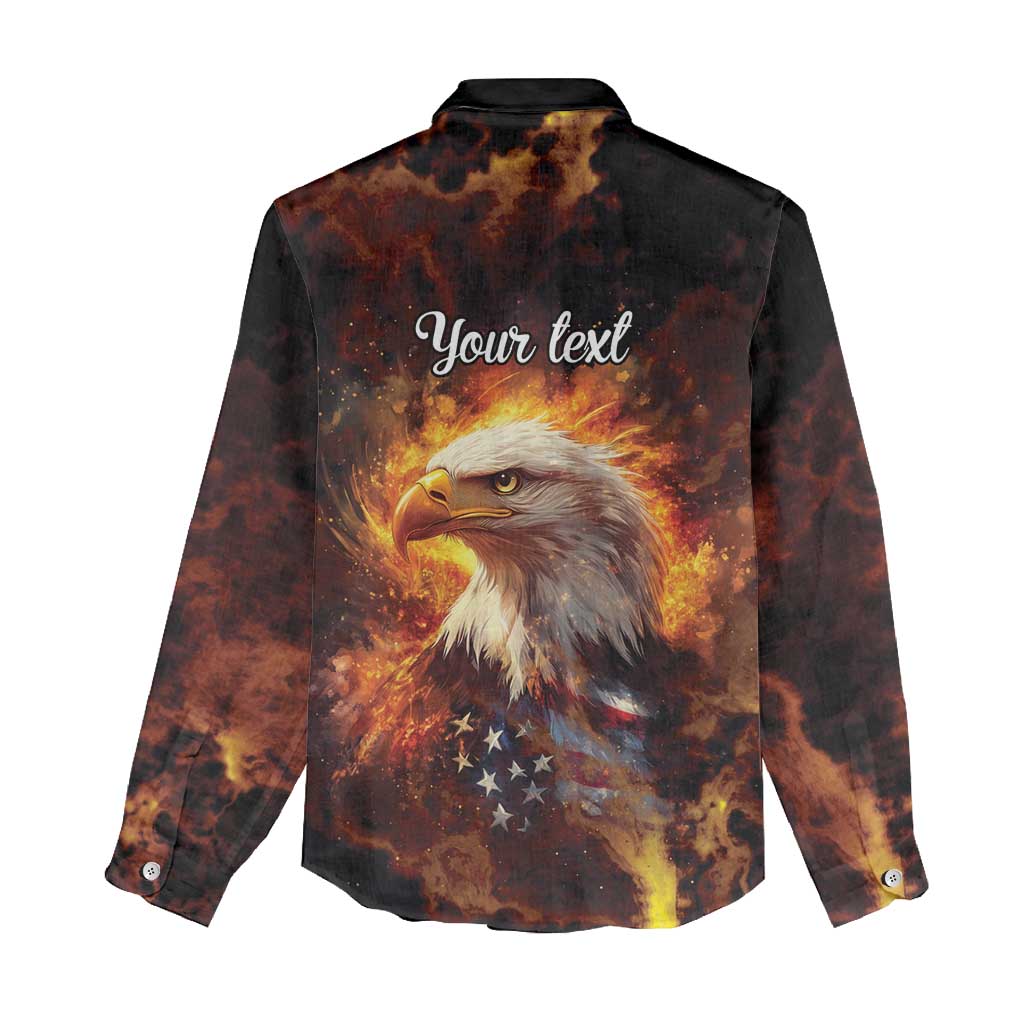 We The People Since 1776 Women Casual Shirt USA Flag Flame Eagle - Wonder Print Shop