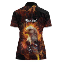 We The People Since 1776 Women Polo Shirt USA Flag Flame Eagle - Wonder Print Shop