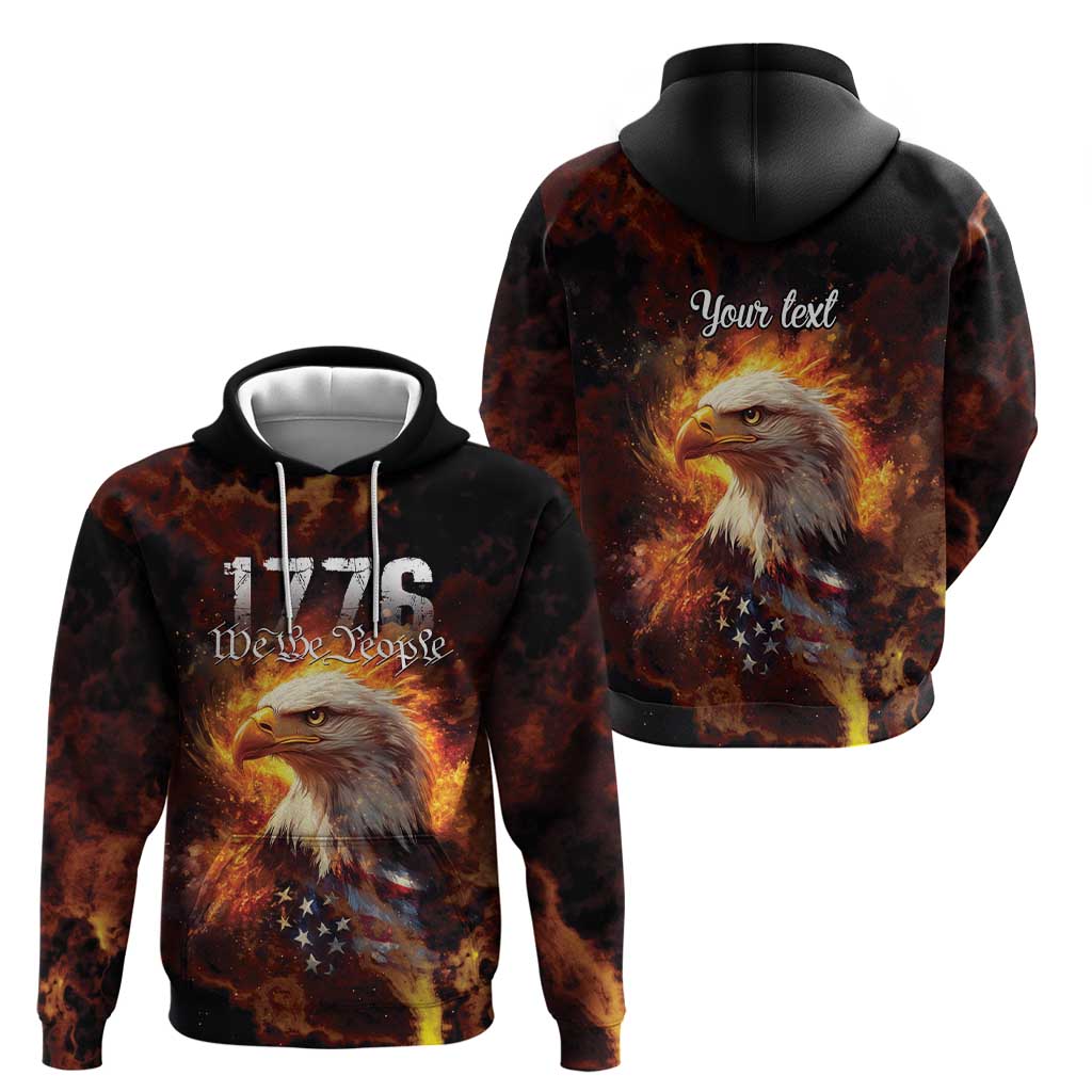 We The People Since 1776 Zip Hoodie USA Flag Flame Eagle - Wonder Print Shop