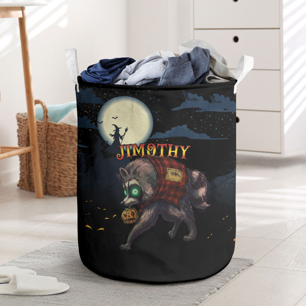 Halloween Raccoon Jimothy Laundry Basket