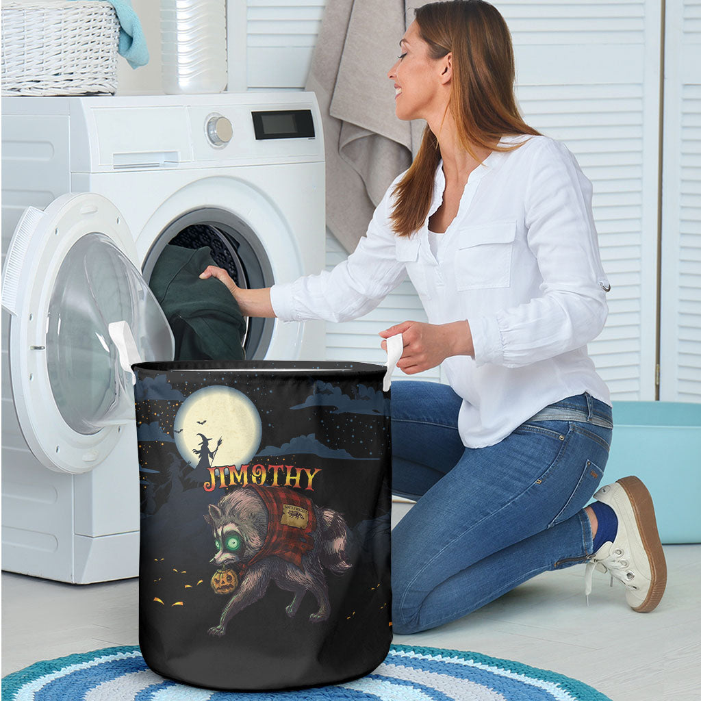Halloween Raccoon Jimothy Laundry Basket