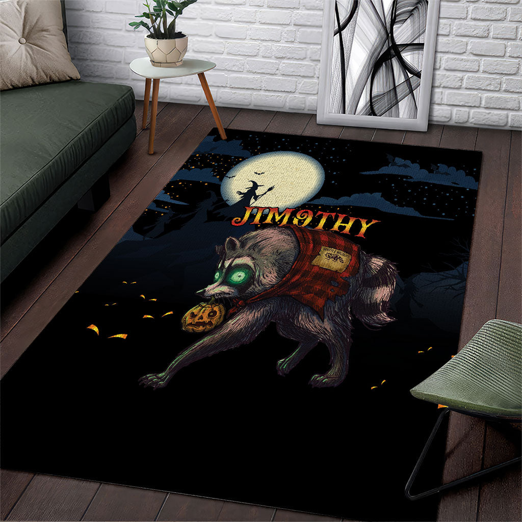 Halloween Raccoon Jimothy Area Rug