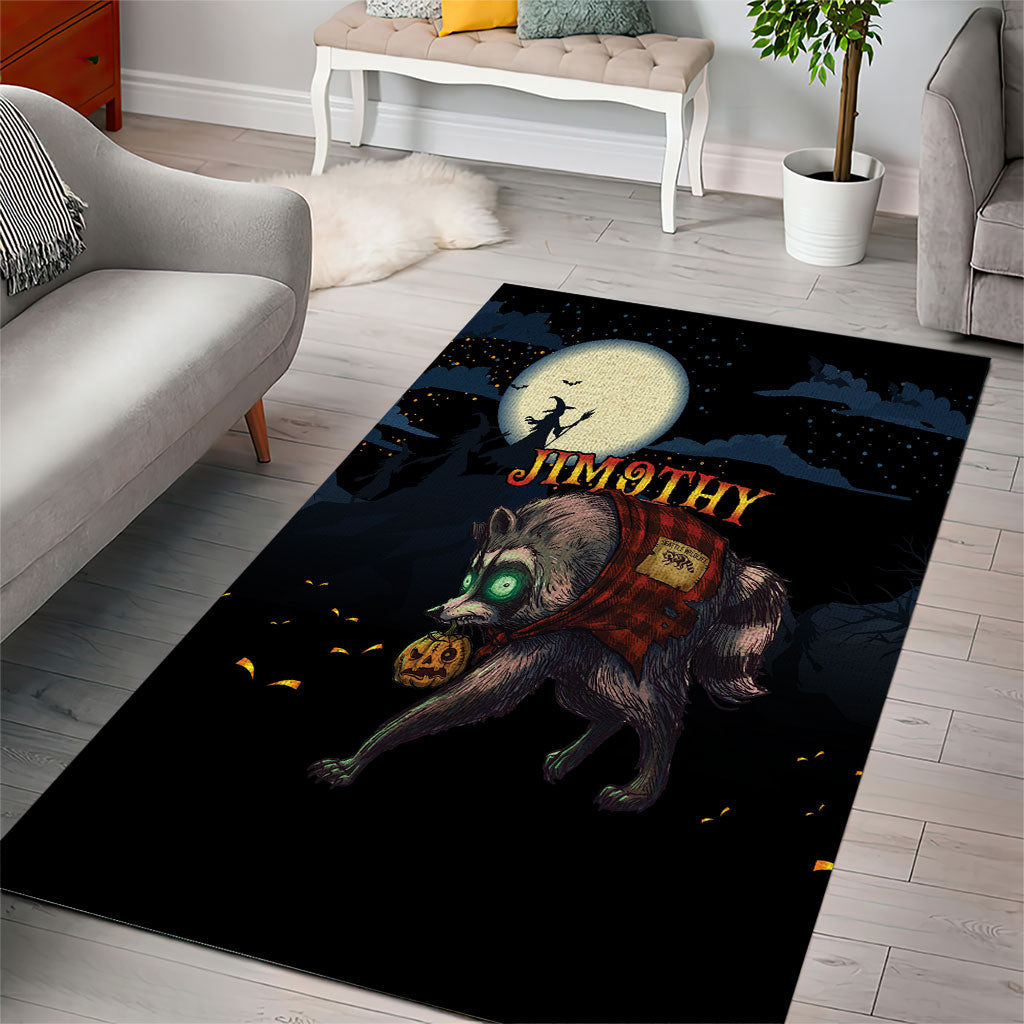 Halloween Raccoon Jimothy Area Rug