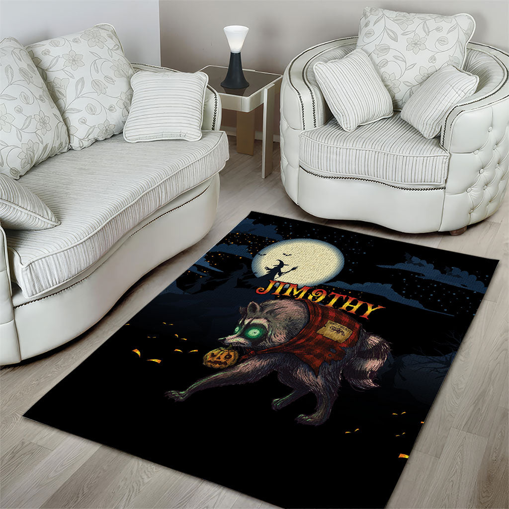 Halloween Raccoon Jimothy Area Rug