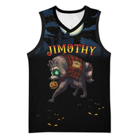 Halloween Raccoon Jimothy Personalized Basketball Jersey