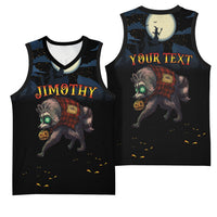 Halloween Raccoon Jimothy Personalized Basketball Jersey