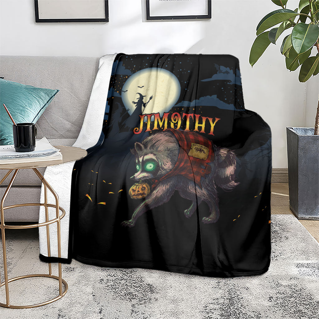 Halloween Raccoon Jimothy Blanket
