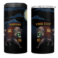 Halloween Raccoon Jimothy Personalized 4 in 1 Can Cooler Tumbler
