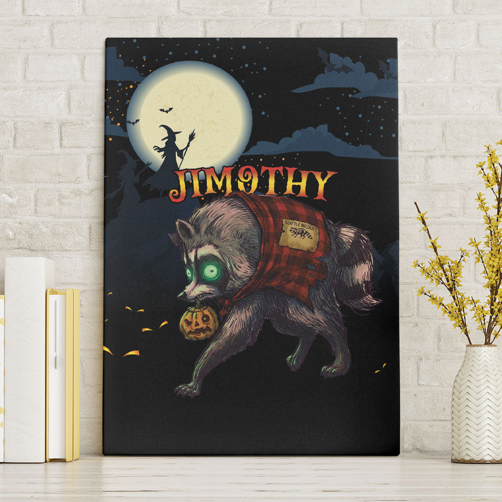 Halloween Raccoon Jimothy Canvas Wall Art