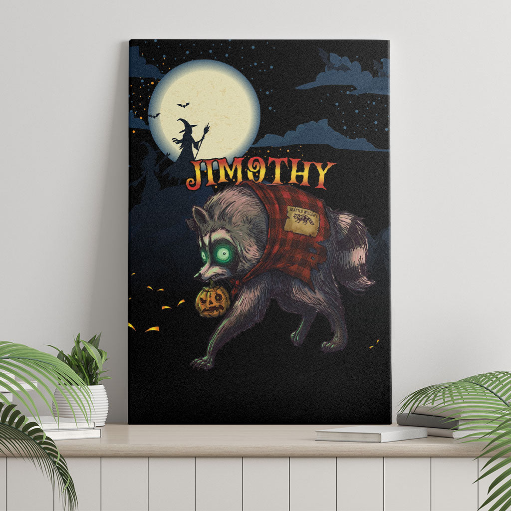 Halloween Raccoon Jimothy Canvas Wall Art