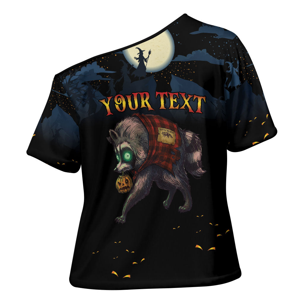 Halloween Raccoon Jimothy Personalized Cross Shoulder Shirt