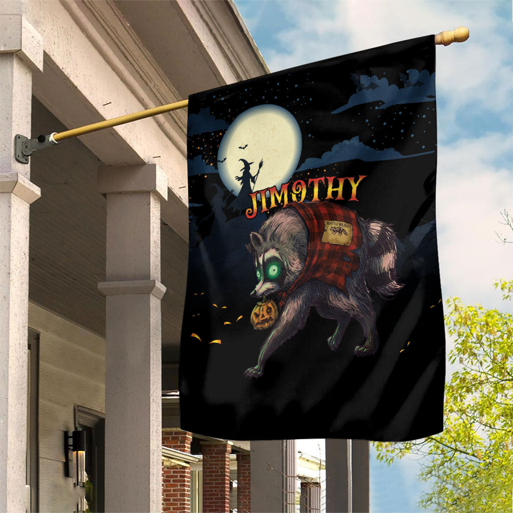 Halloween Raccoon Jimothy Garden Flag