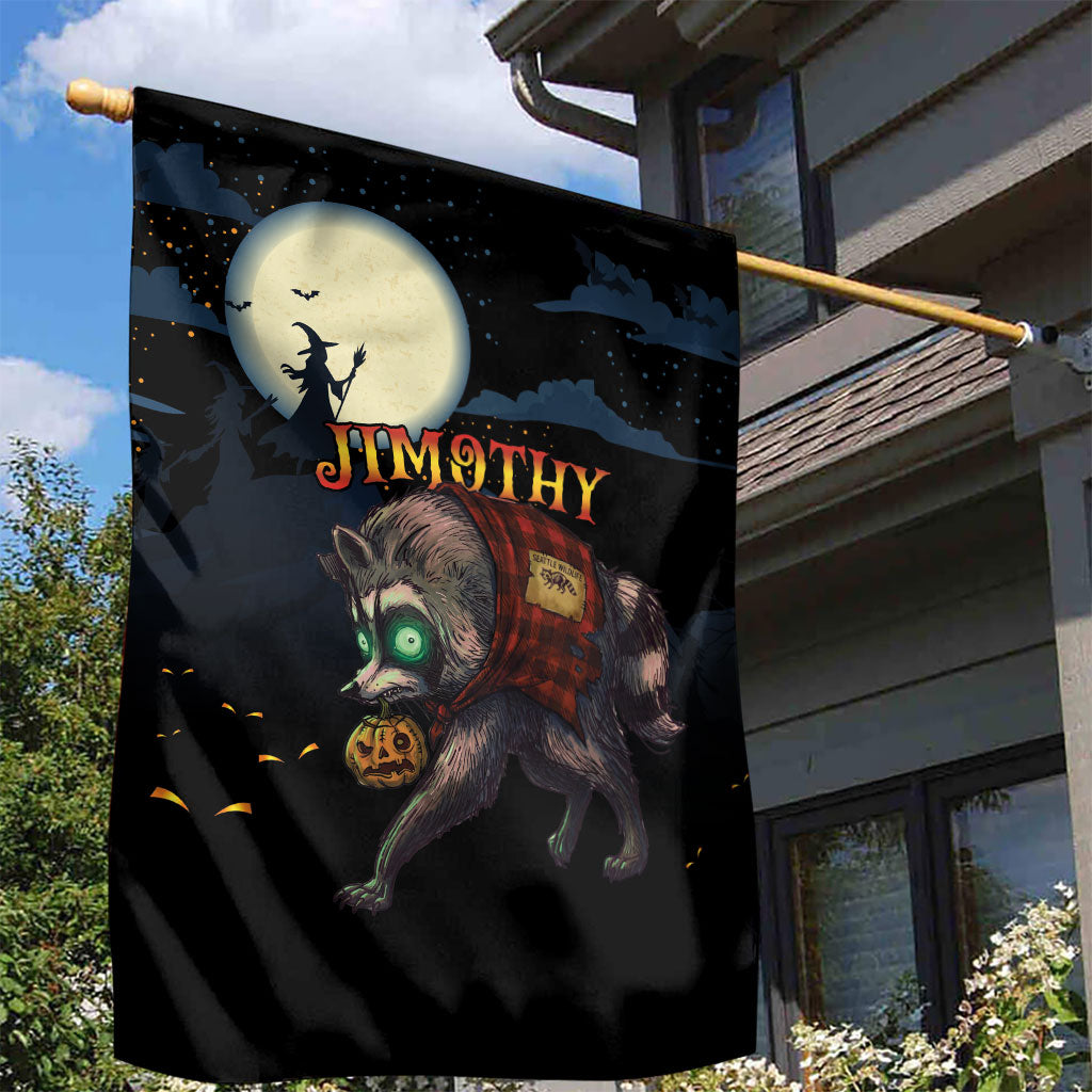 Halloween Raccoon Jimothy Garden Flag