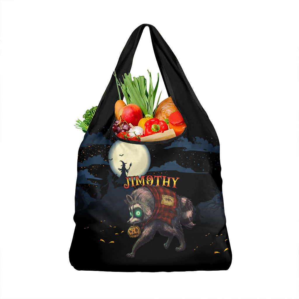 Halloween Raccoon Jimothy Grocery Bag