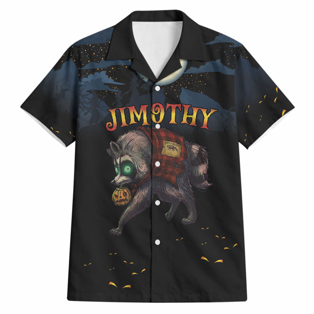 Halloween Raccoon Jimothy Personalized Hawaiian Shirt