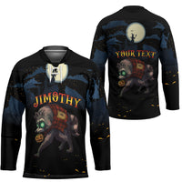 Halloween Raccoon Jimothy Personalized Hockey Jersey