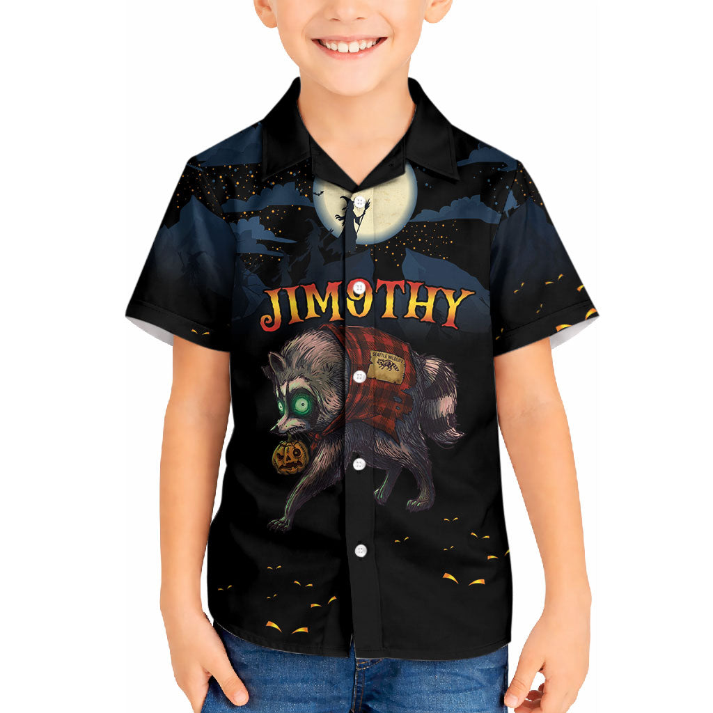 Halloween Raccoon Jimothy Personalized Kid Hawaiian Shirt