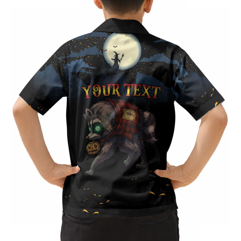 Halloween Raccoon Jimothy Personalized Kid Hawaiian Shirt