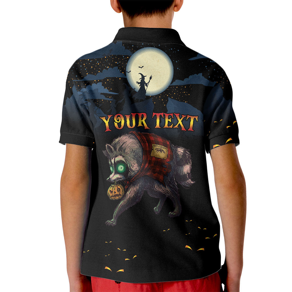 Halloween Raccoon Jimothy Personalized Kid Polo Shirt