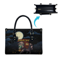 Halloween Raccoon Jimothy Leather Bag