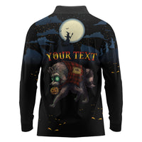 Halloween Raccoon Jimothy Personalized Long Sleeve Polo Shirt