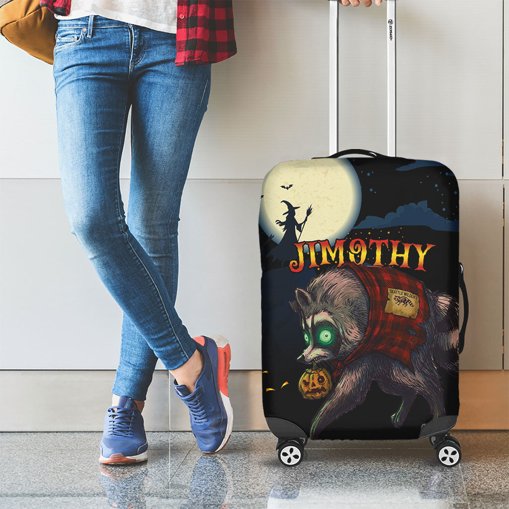 Halloween Raccoon Jimothy Luggage Cover