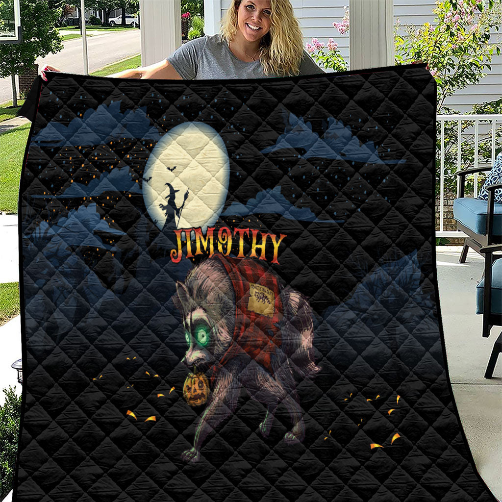 Halloween Raccoon Jimothy Quilt
