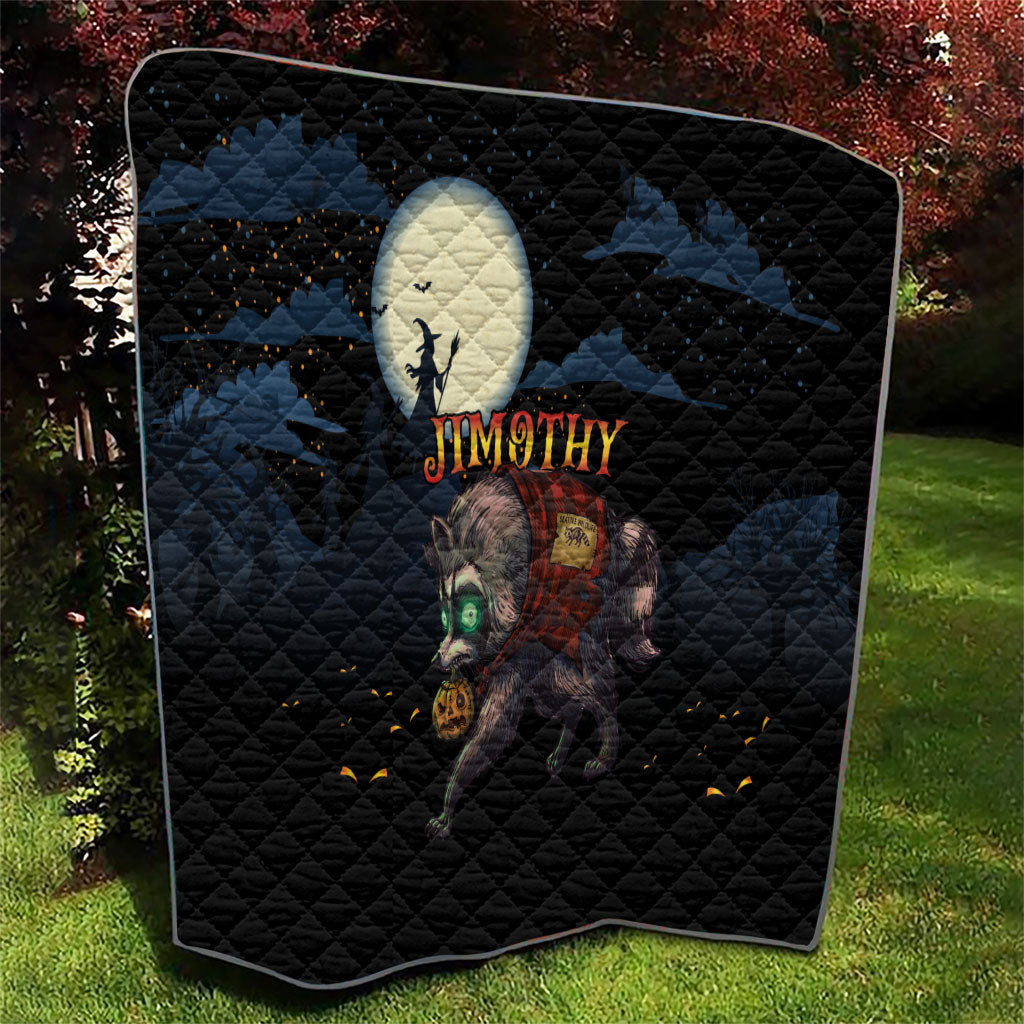 Halloween Raccoon Jimothy Quilt
