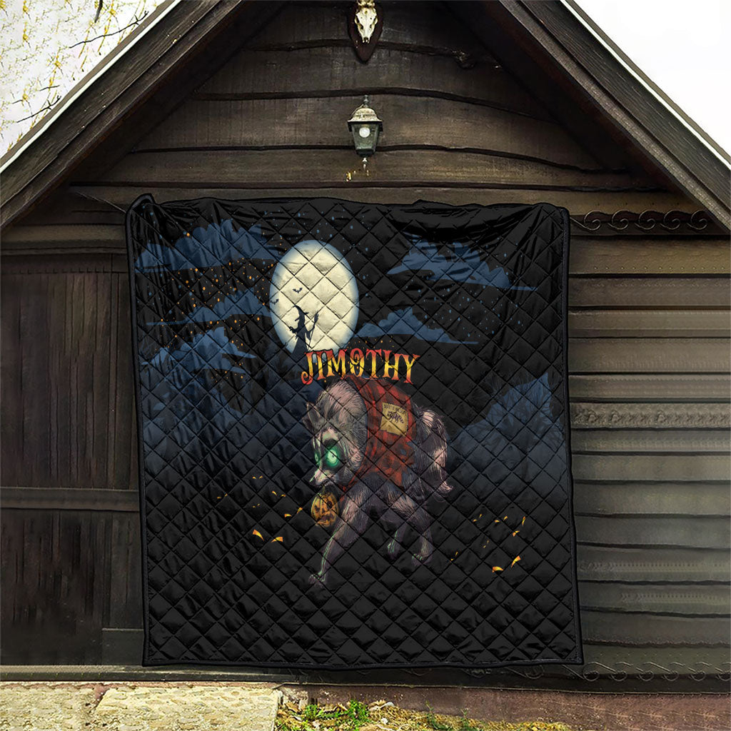 Halloween Raccoon Jimothy Quilt