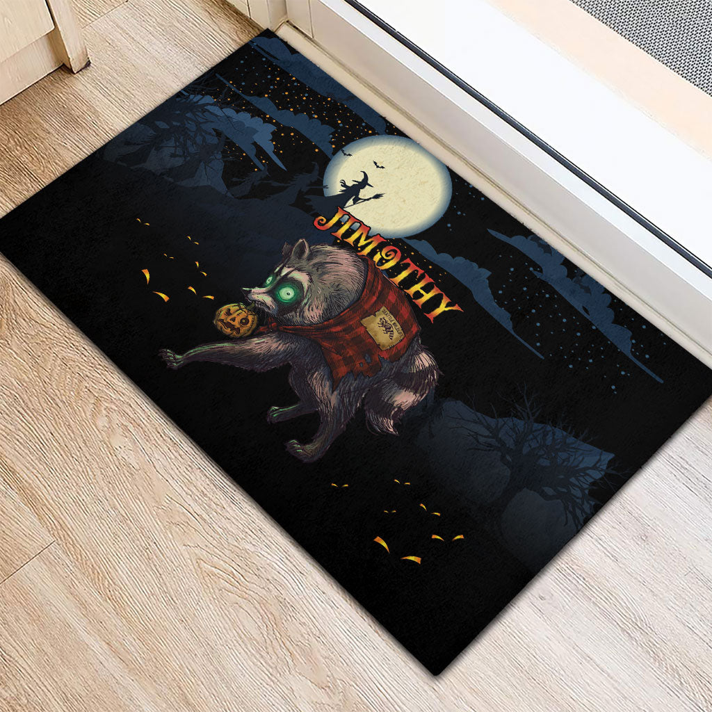 Halloween Raccoon Jimothy Rubber Doormat