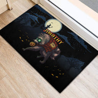 Halloween Raccoon Jimothy Rubber Doormat