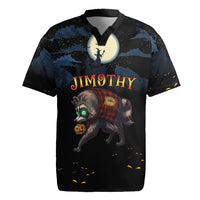 Halloween Raccoon Jimothy Personalized Rugby Jersey