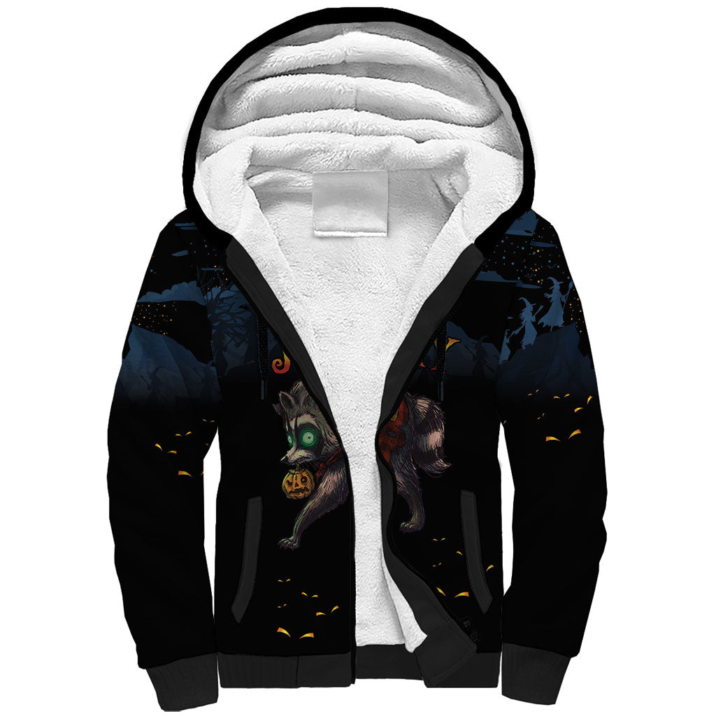 Halloween Raccoon Jimothy Personalized Sherpa Hoodie